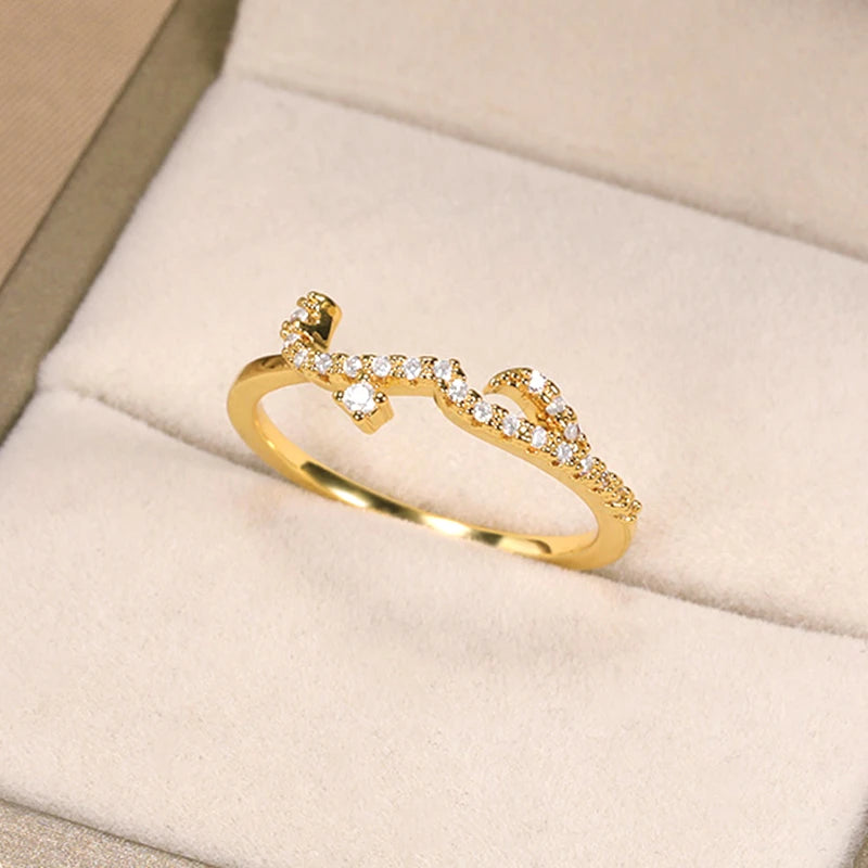 Luxury Zirconia Gold Ring