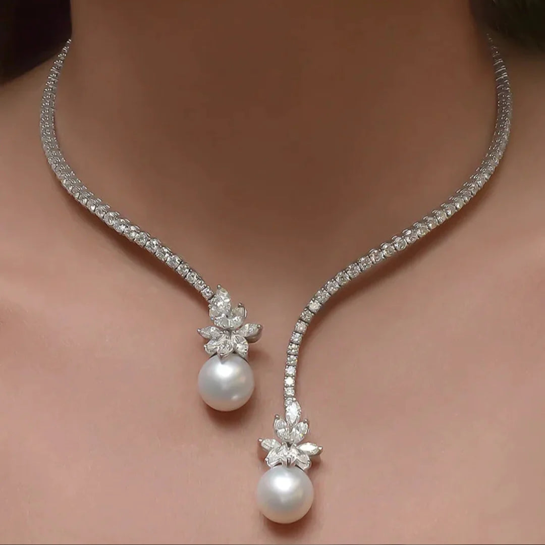 Elegant Double Pearl Necklace
