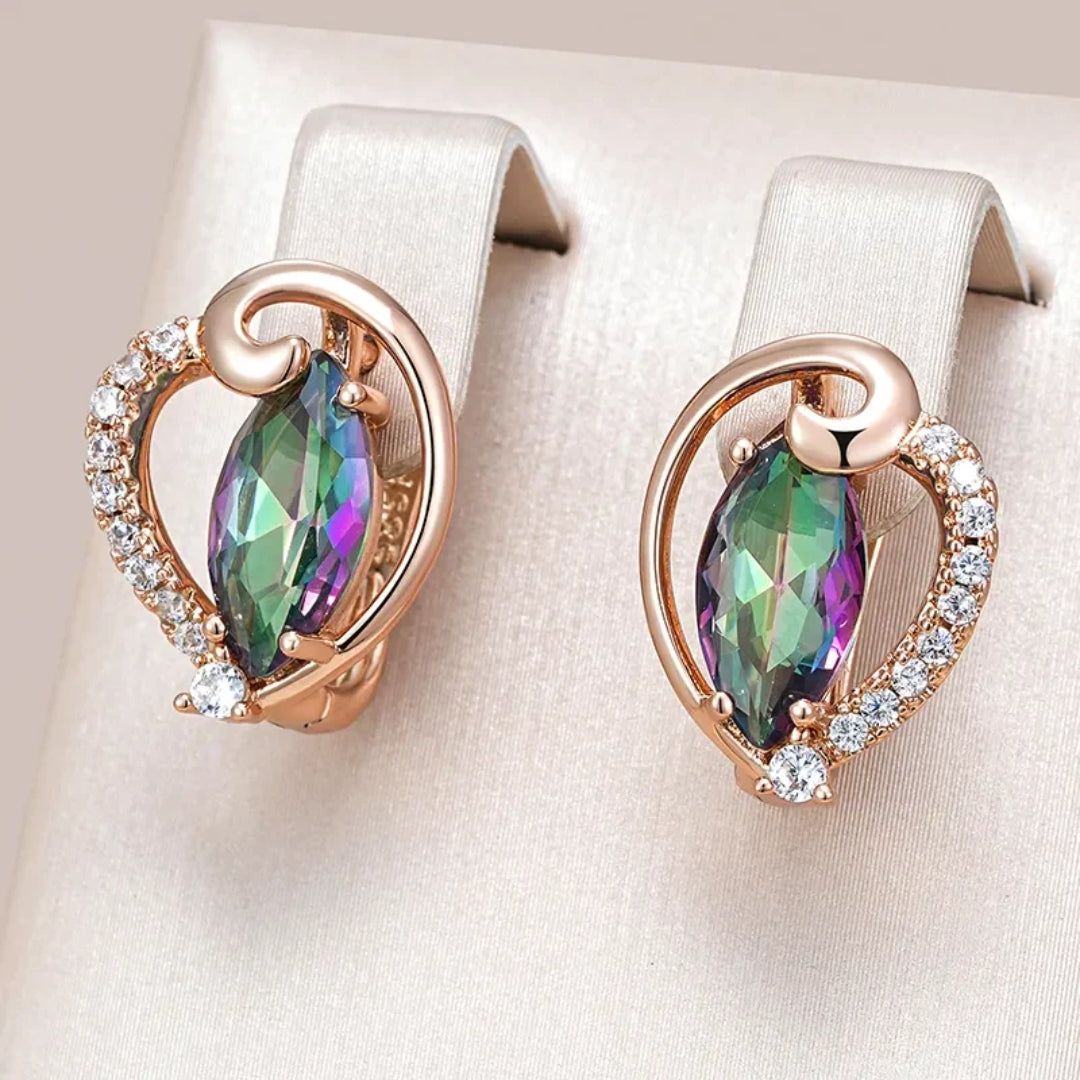 Elegant Colorful Crystal Earrings