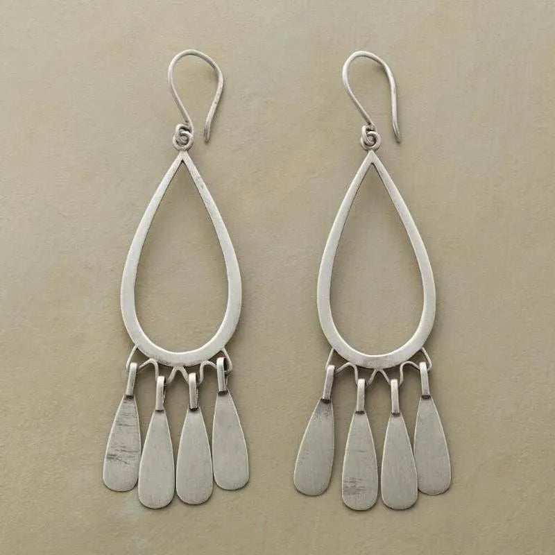 Vintage Silver Rain Earrings