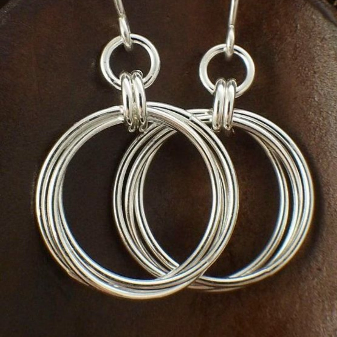 Vintage Silver Hoops