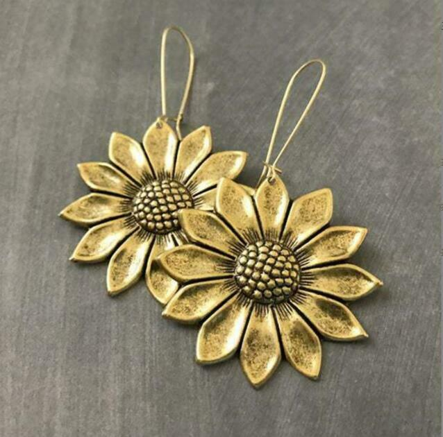 Vintage Sunflower Earrings