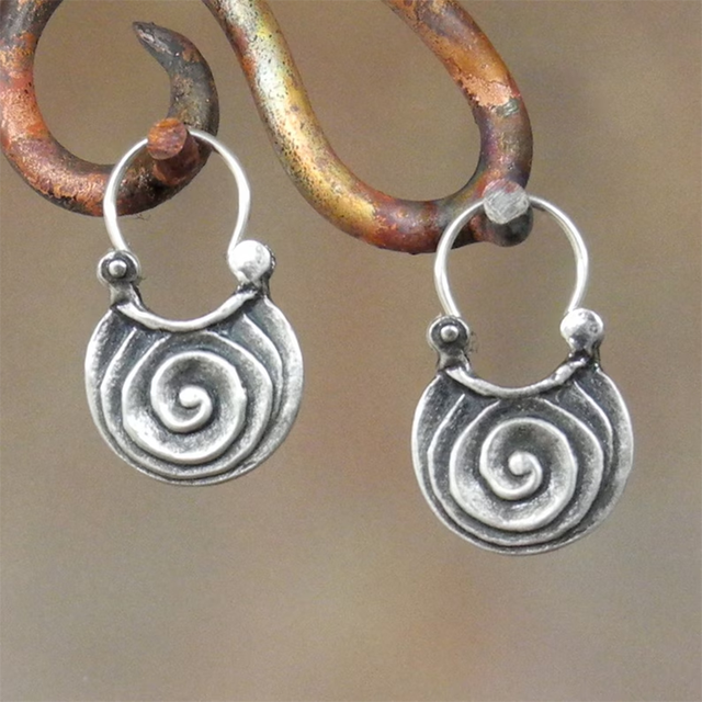 Vintage Small Spiral Earrings