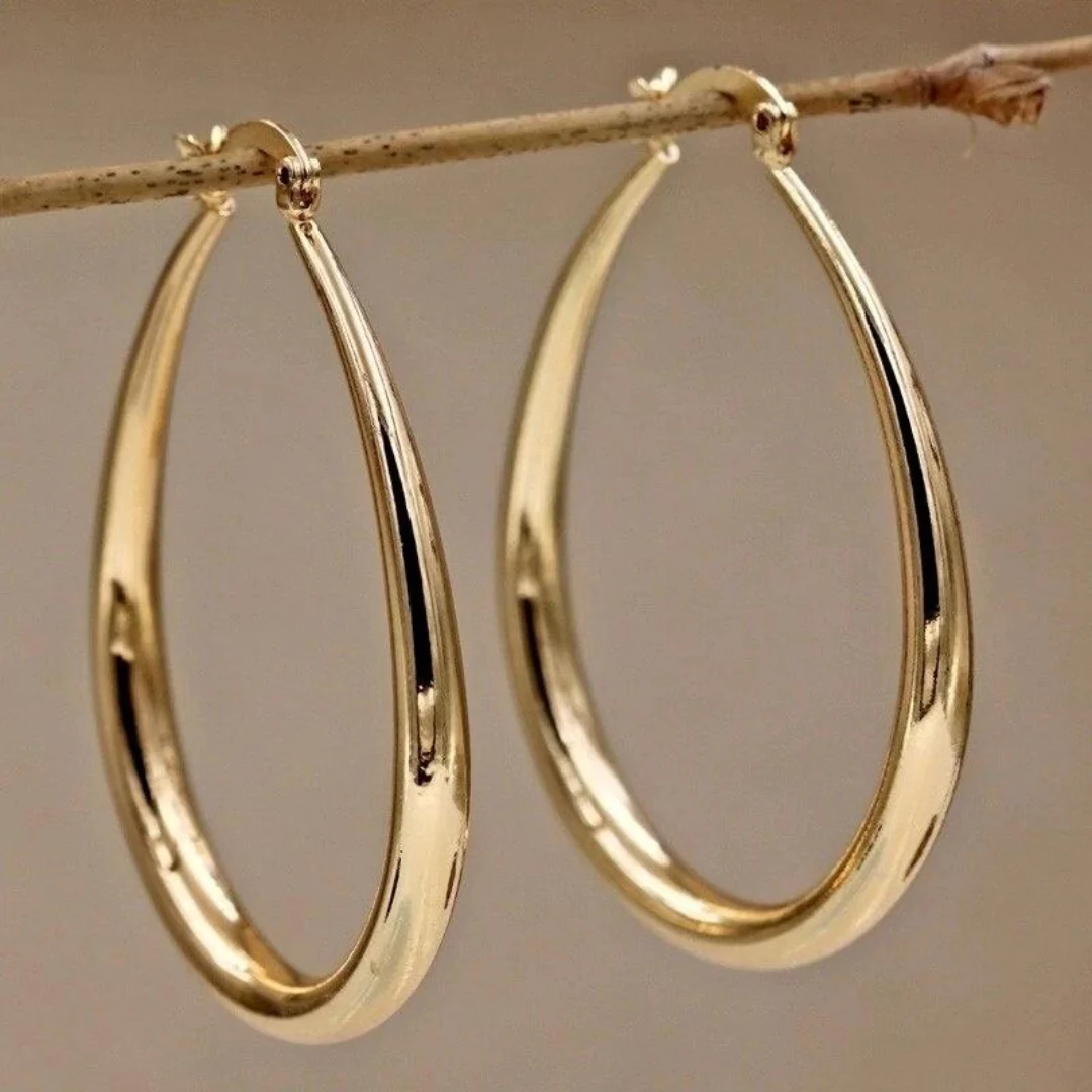 Vintage Golden Hoop Earrings