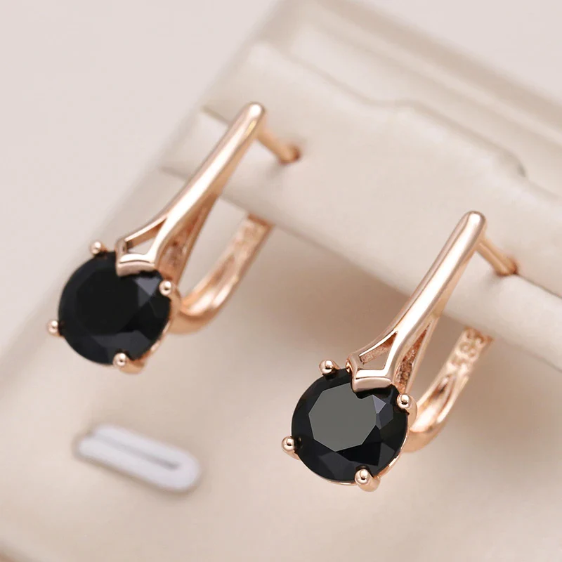 Elegant Black Crystal Earrings