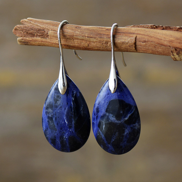 Vintage Blue Stone Earrings