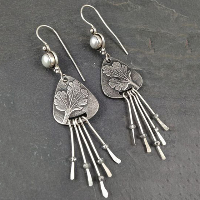 Vintage Jellyfish Silver Earrings