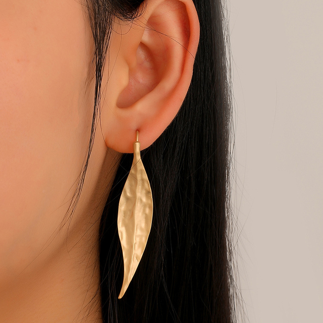 Vintage Golden Leaf Earrings