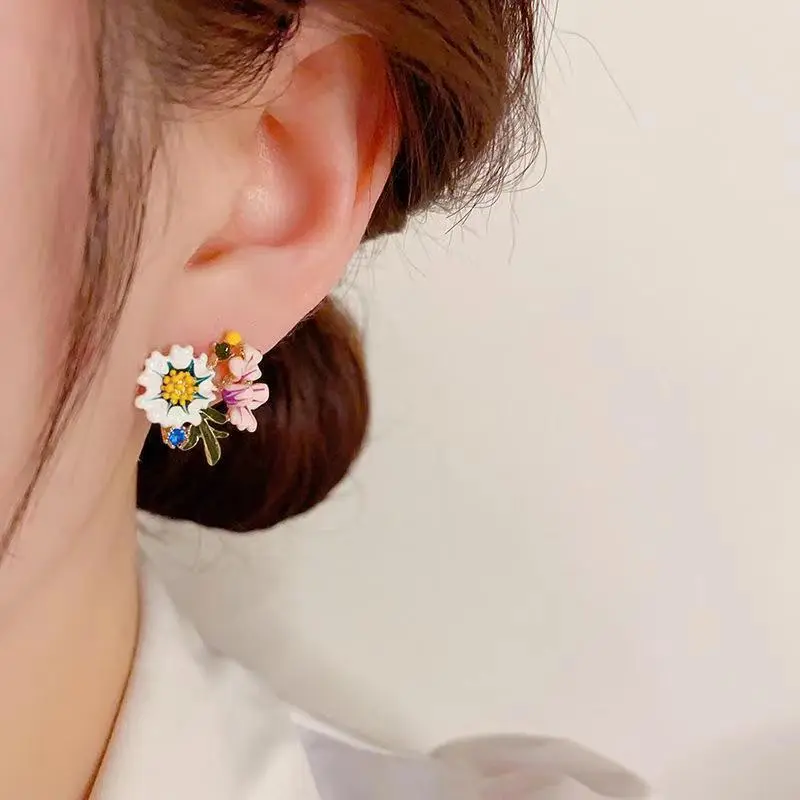 Elegant Colorful Blossom Earrings