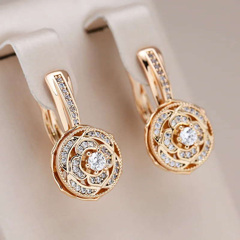 Elegant Rounded Zirconia Earrings