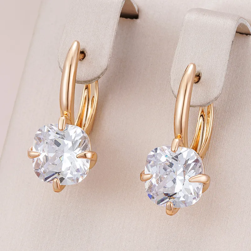 Elegant White Zirconia Earrings