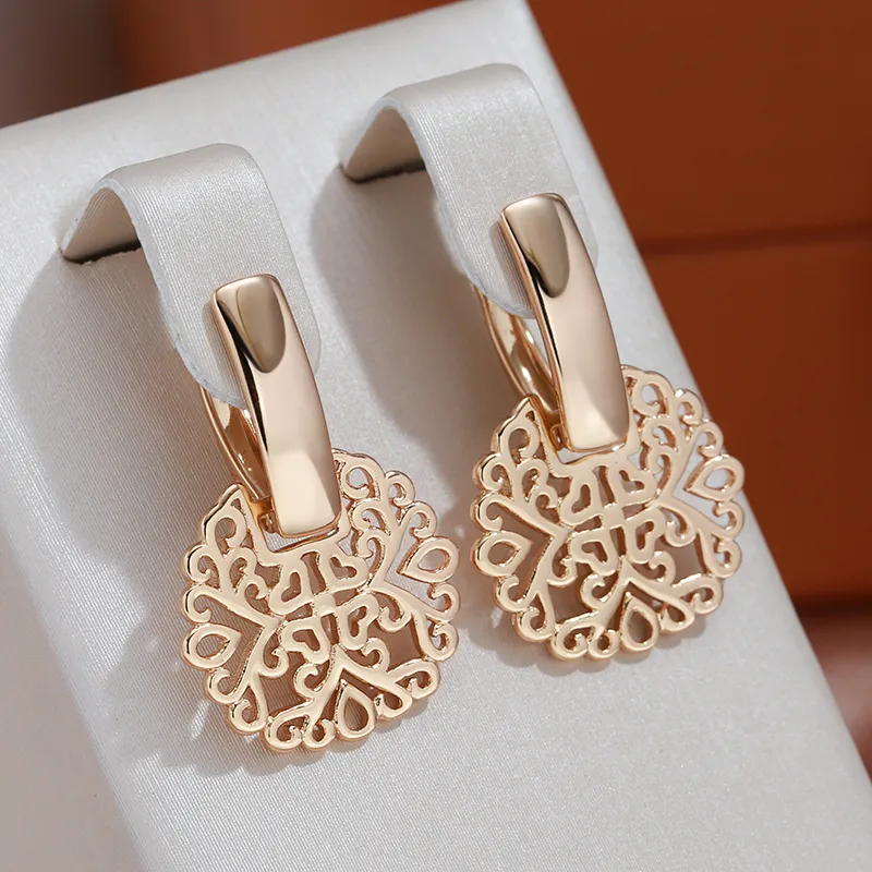 Elegant Mandala Golden Earrings