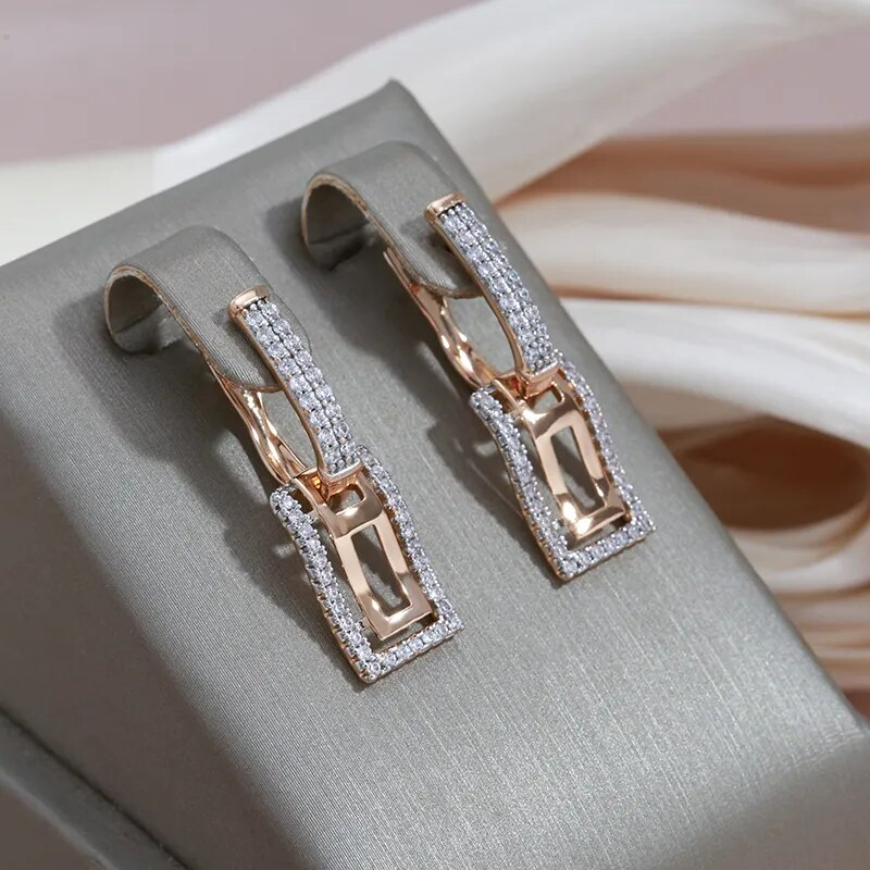 Elegant Rectangular Hollow Earrings