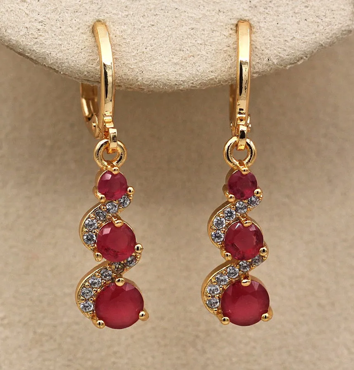 Elegant Colorful Dangling Earrings