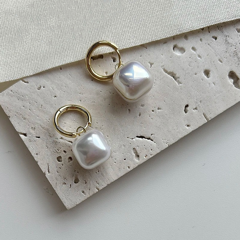 Elegant Cubic Pearl Earrings