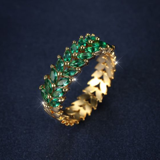 Elegant Green Zirconia Ring