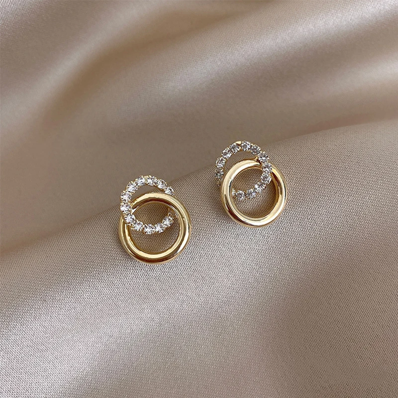 Elegant Bright Golden Earrings