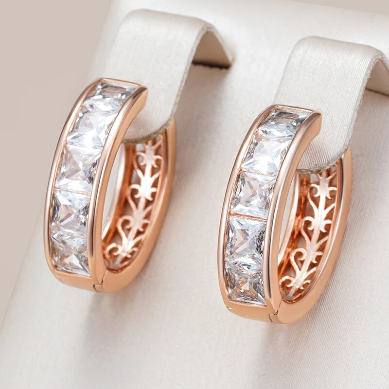 Elegant Bright White Crystal Earrings