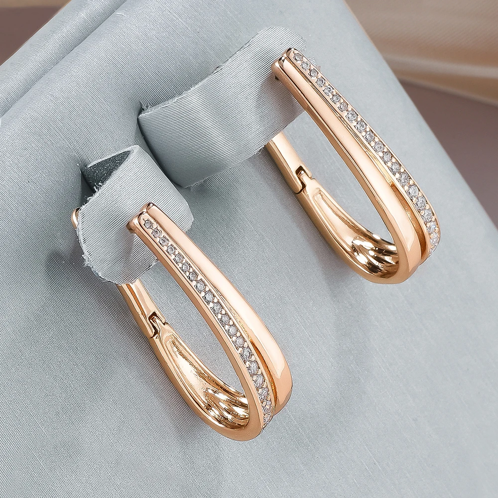 Elegant Bright Golden Earrings