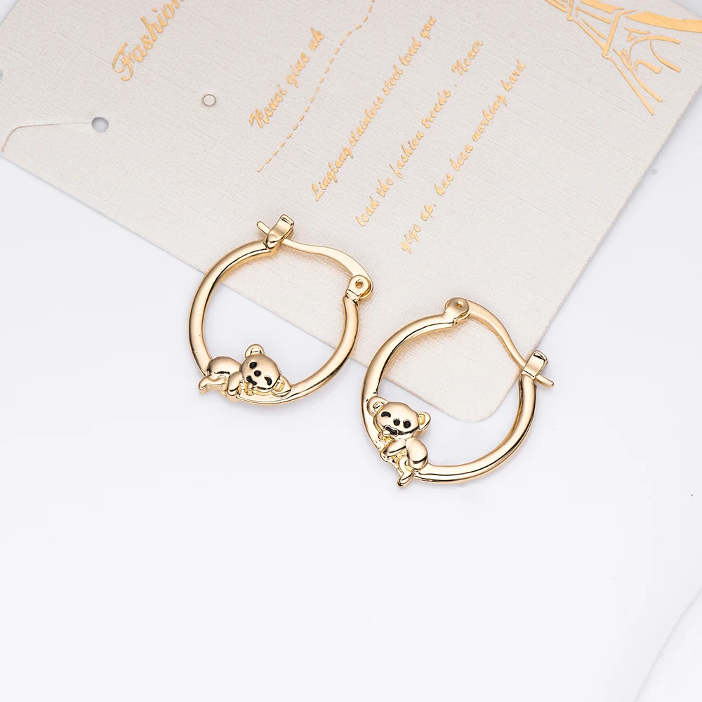 Elegant Golden Koala Earrings