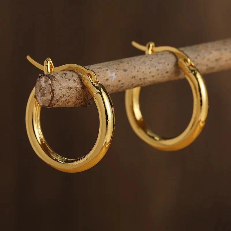 Vintage Golden Hoop Earrings