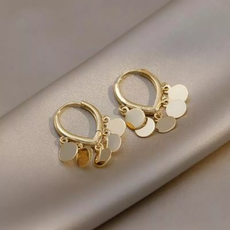 Elegant Golden Plates Earrings