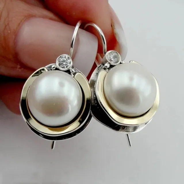 Vintage Rounded Pearl Earrings