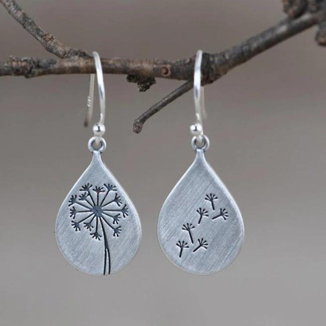 925 Sterling Silver Dandelion Earrings