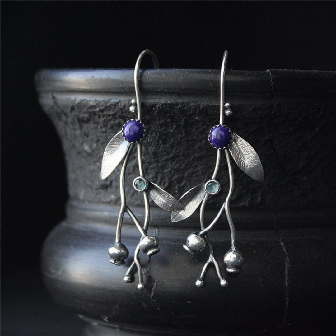 Sterling silver leaf earrings