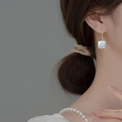 Square Shape Drop Earrings