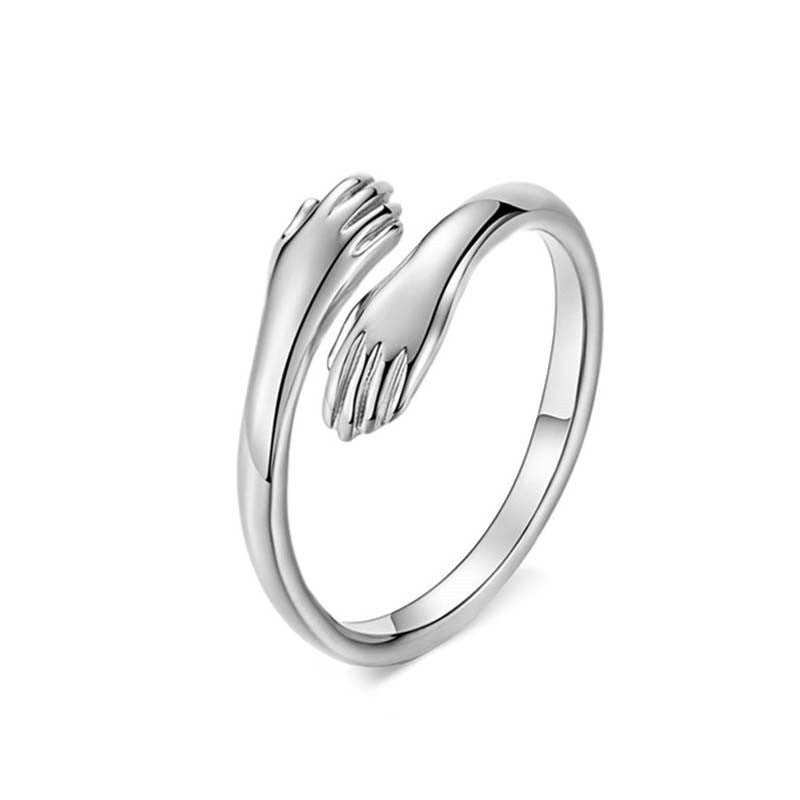 Silver Adjustable Hug Ring