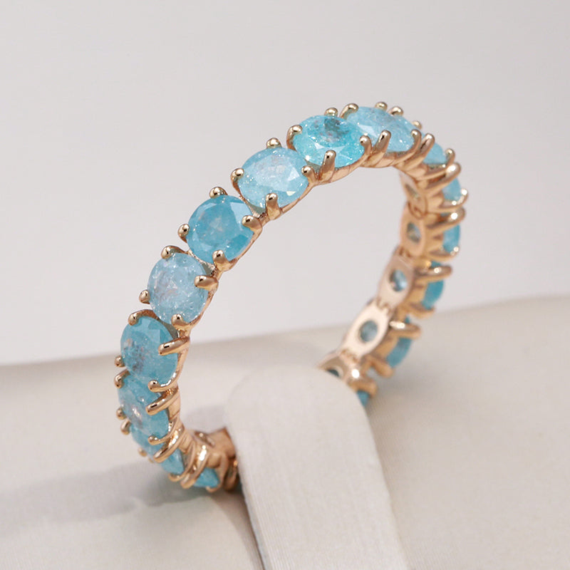 Gold Encrusted Crystals Ring