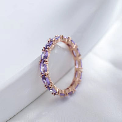 Oval Purple Zircon Ring