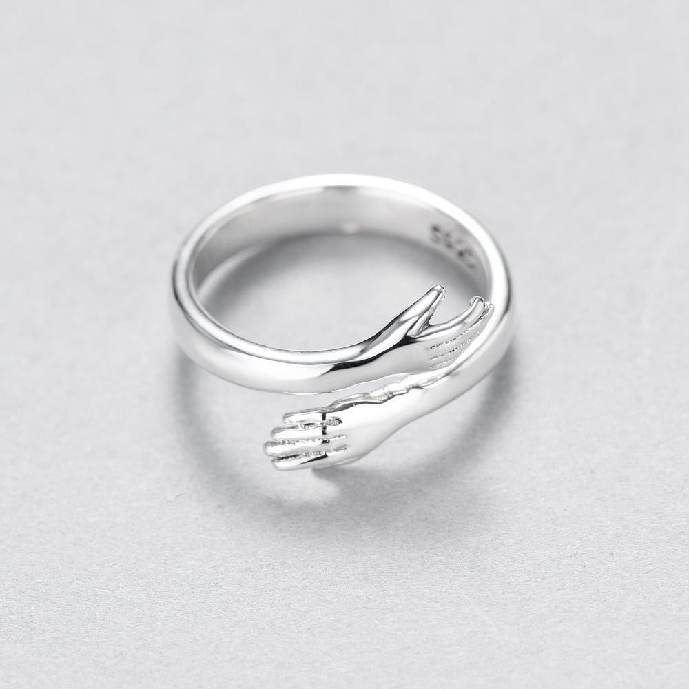 Silver Adjustable Hug Ring