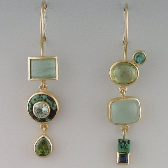 Vintage Green Dangling Earrings