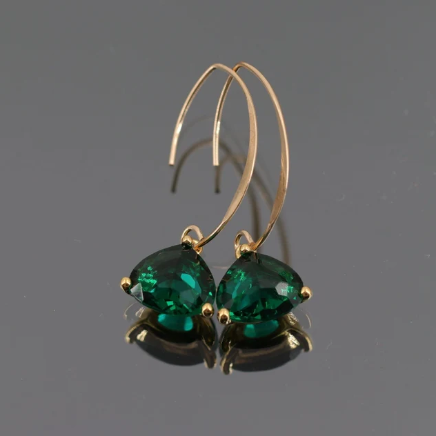 Green Crystal Earrings