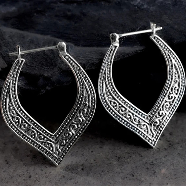 Vintage Silver Mandala Earrings