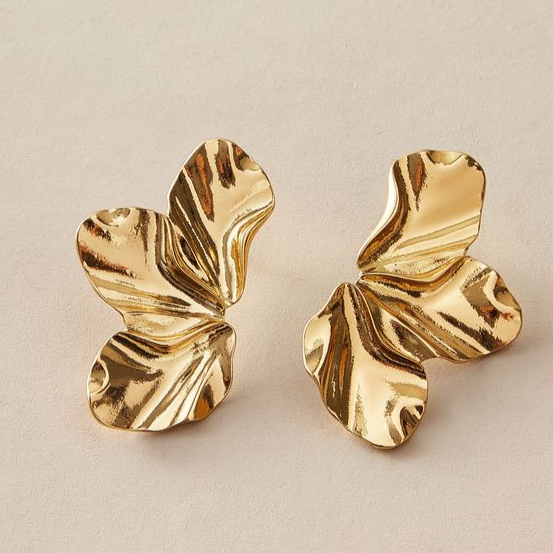 Vintage Golden Irregular Earrings