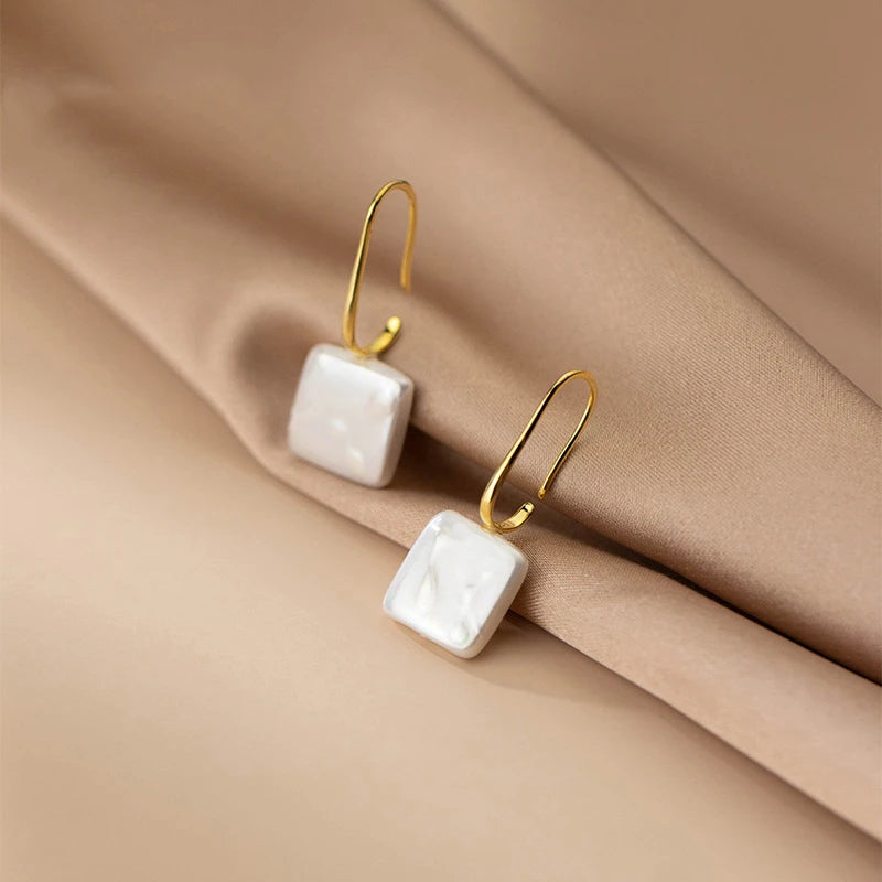 Square Shape Drop Earrings